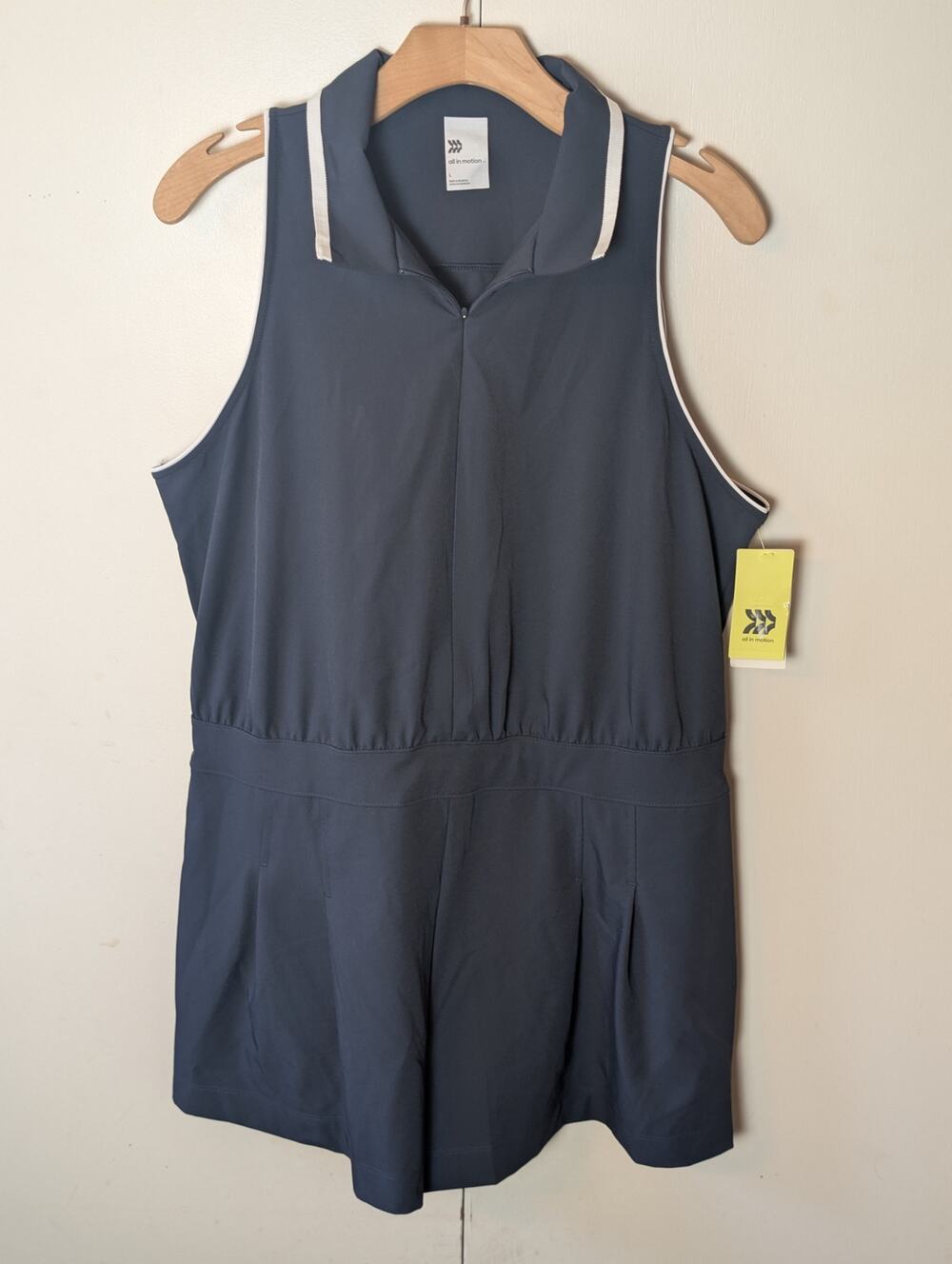 All In Motion Navy Golf Romper Large